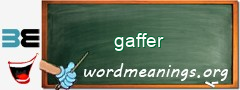 WordMeaning blackboard for gaffer